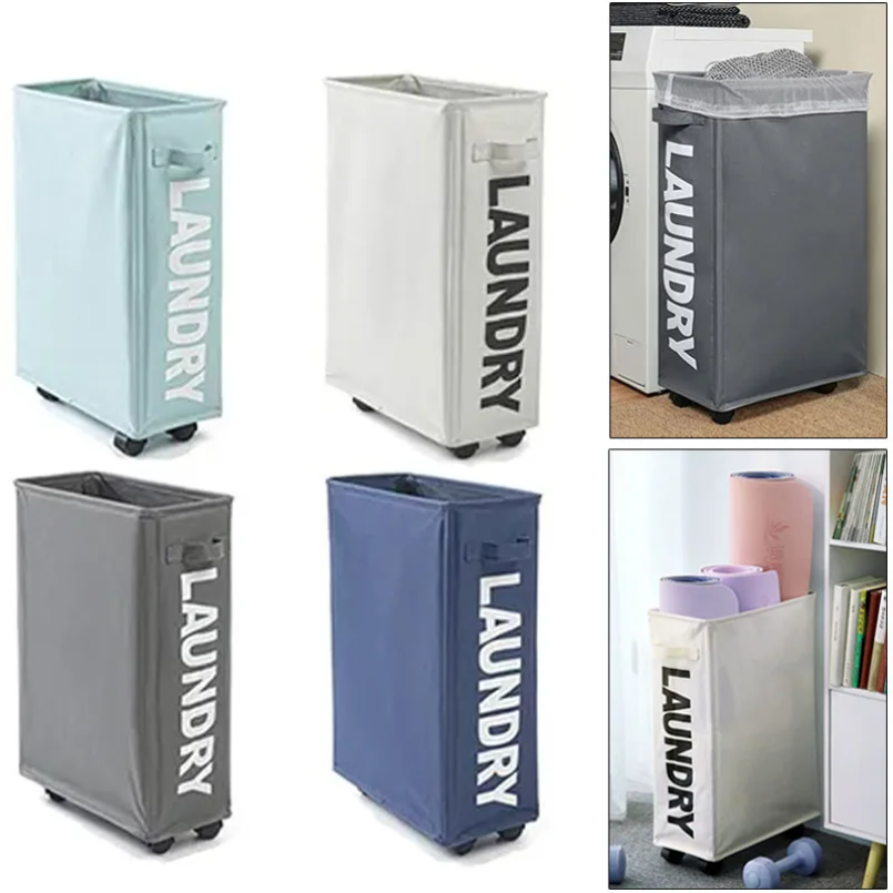Yoga Mat Bag Carrier - Laundry Basket with Wheels Large Capacity