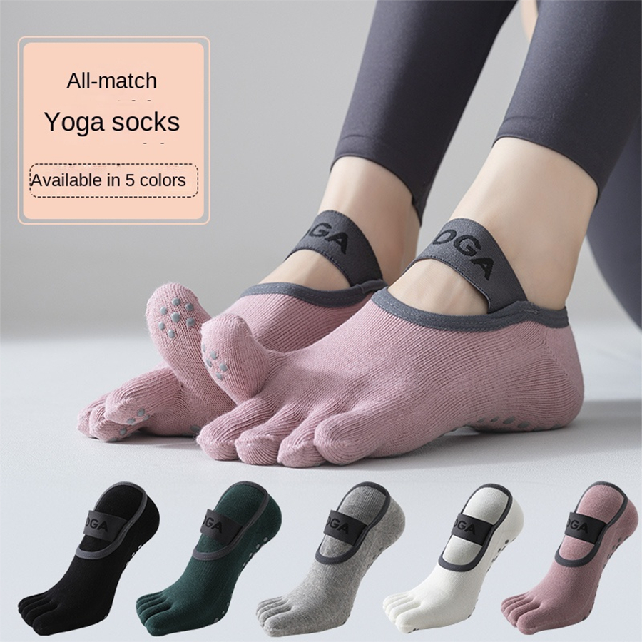 Pilates Yoga Barre - Anti-slip Pilates Socks with 5 Toes