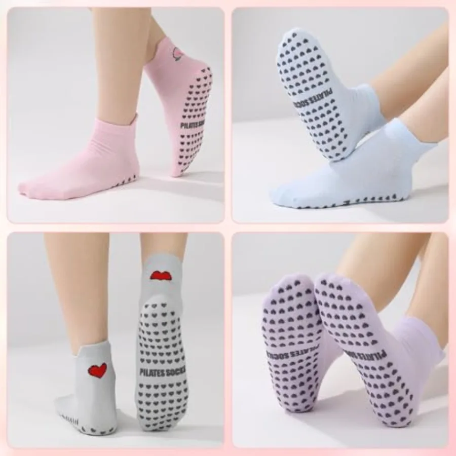 6 Pairs Pilates Socks with Gri – обзор и цена Pilates Yoga Barre
