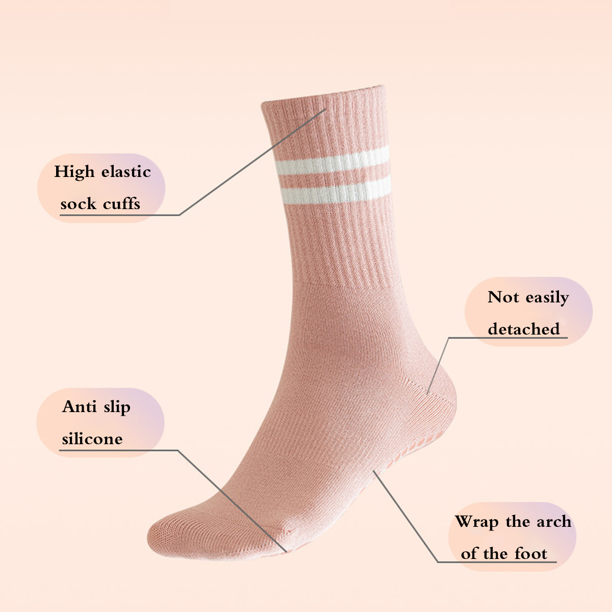 2pcs Pilates Socks with Grips  – обзор и цена Pilates Yoga Barre