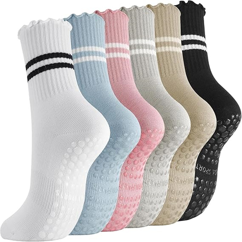 1 Pairs Stripe Ruffle Pilates  – обзор и цена Pilates Yoga Barre