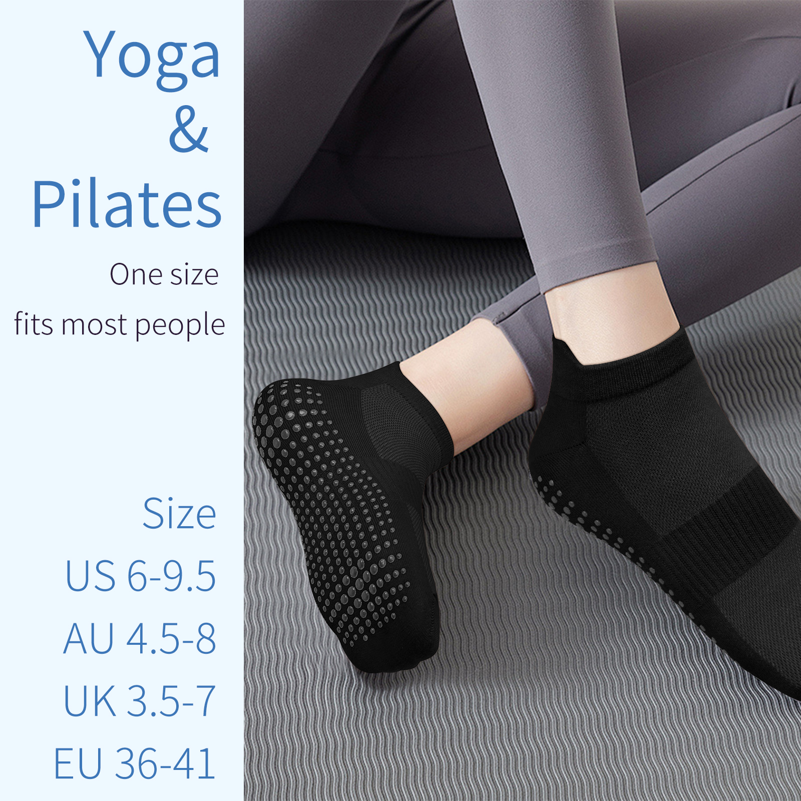 3 Pairs Yoga Socks Women Cotto – обзор и цена Pilates Yoga Gym